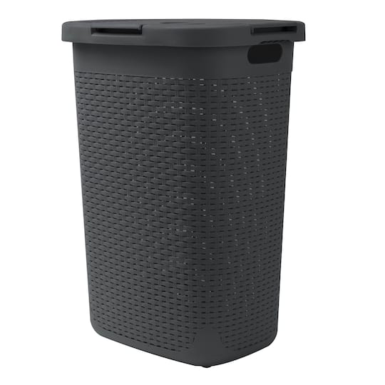 Mind Reader 60L Hamper Laundry Basket with Cutout Handles